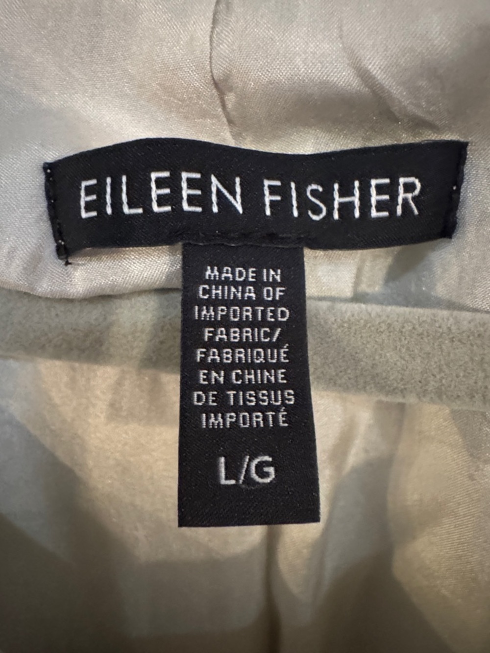 Eileen Fisher Light Beige Open-Front with pockets blazer - Picture 2 of 5